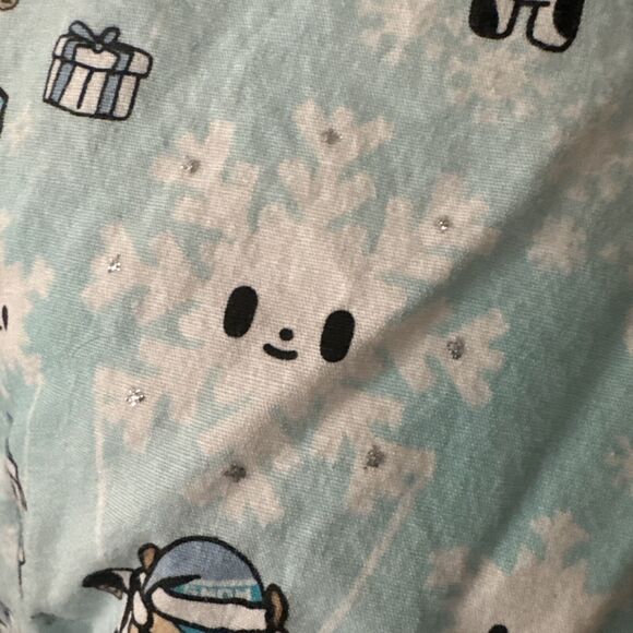 Tokidoki by Koi Womens Medium Blue Cartoon Print Scrub Top Pockets Medical Nurse - Picture 7 of 16